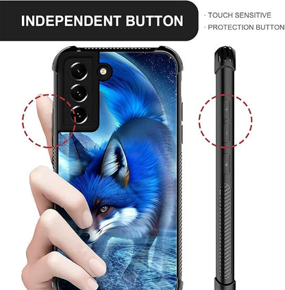 for Samsung Galaxy S21 Case, Snowy Mountain Fox Lake Pattern Graphic Design - Image 3