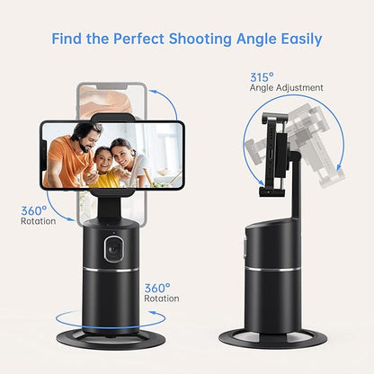 camrola Auto Face Tracking Phone Holder, No App Required, 360° Rotation Face - Image 5