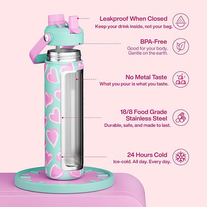ENCOOL Valentine's Day Insulated Water Bottle - Image 2