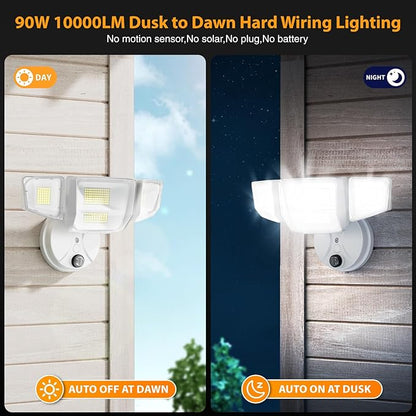 Onforu Dusk to Dawn Outdoor Lighting, 90W 10000LM Flood Lights Outdoor - Image 3