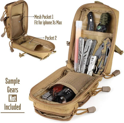 LIVANS Tactical Molle Utility Pouch, EDC Tool Pouch Tactical Phone Pouches Mini - Image 3