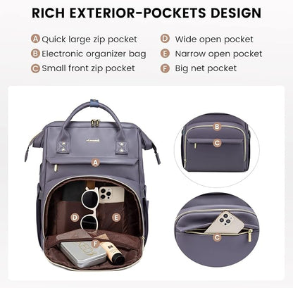LOVEVOOK Leather Laptop Backpack - Image 3