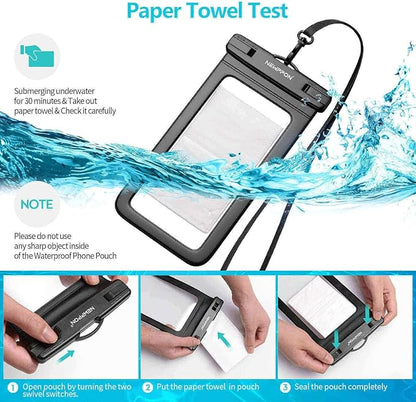 Waterproof Cell Phone Pouch : 4 Pack Float Clear Cell Holder Protector - Image 5