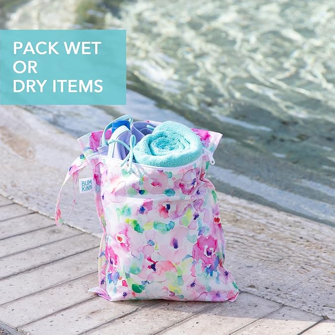 Bumkins Waterproof Wet Bag for Baby, Swim Suit, Cloth Diapers, Pump Parts - Image 3