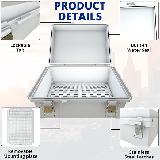 MAKERELE Large Junction Box Waterproof IP67 Plastic Outdoor Electrical Box and - Image 4