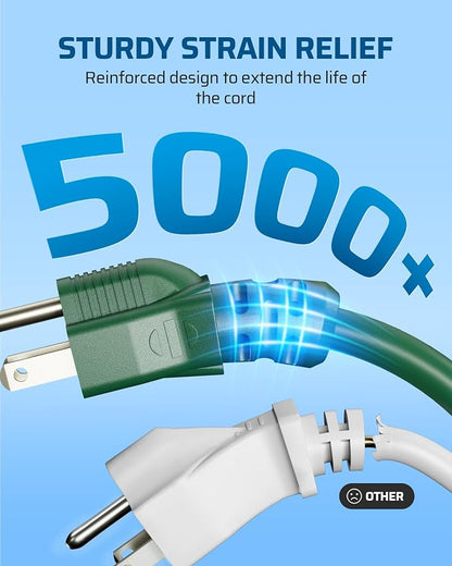 DEWENWILS 10 FT Outdoor Tri-Tap Extension Cord Splitter - Image 8