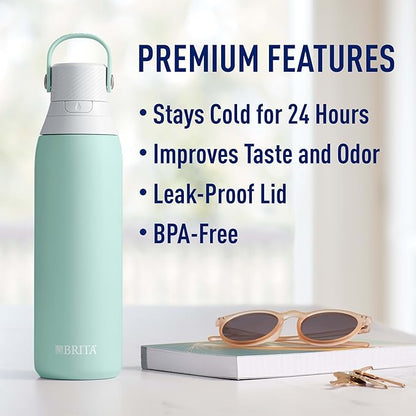 Brita Stainless Steel Premium Filtering Water Bottle, Replaces 300 Plastic - Image 5