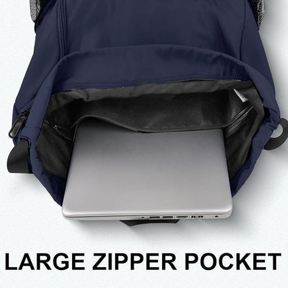 Drawstring Backpack with Mesh Pockets String Gym Bag Sackpack Sandproof Water - Image 5