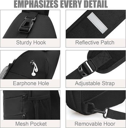 Pritent Crossbody Bags for Women Men Trendy Sling Bag Backpack Casual Chest Bag - Image 5
