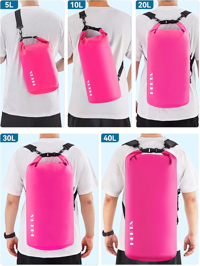 HEETA Waterproof Dry Bag for Women Men, 5L/10L/20L/30L/40L Roll Top Lightweight - Image 8