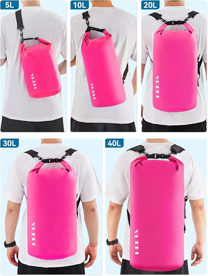 HEETA Waterproof Dry Bag for Women Men, 5L/10L/20L/30L/40L Roll Top Lightweight - Image 8