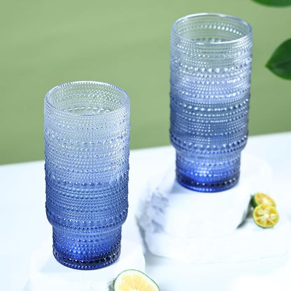 Large Capacity 16 oz Hobnail Drinking Glasses Set of 4, Vintage Glassware - Image 7
