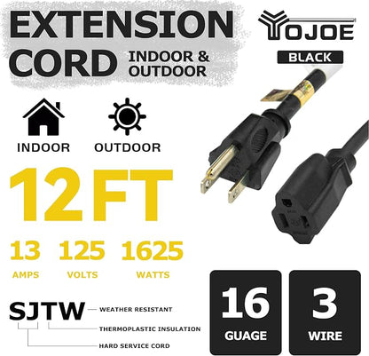 YOJOE Indoor Outdoor Extension Cord, 3 Prong 13A Weatherproof Power Cord - Image 2