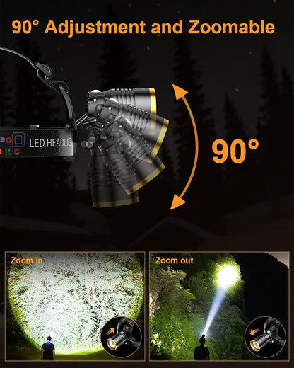 SKYFIRE Rechargeable Headlamp Motion Sensor, LED Super Bright Head lamp - Image 6