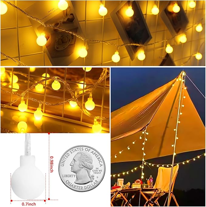 Battery Operated LED Globe String Lights - Image 2