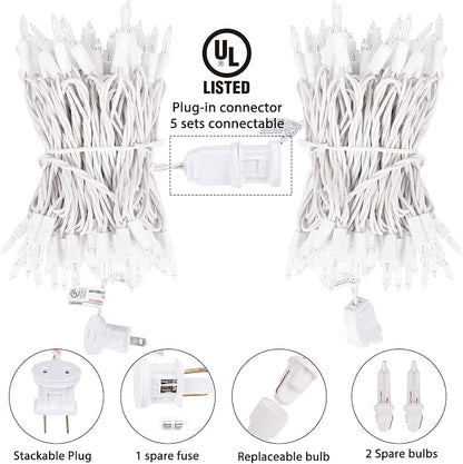 Brightown 50 Count Warm White Christmas Lights, Christmas Tree String Lights - Image 3