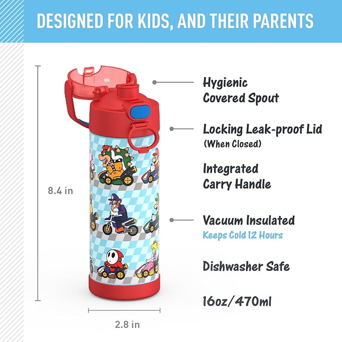 THERMOS FUNTAINER 16 Ounce Stainless Steel Vacuum Insulated Bottle - Image 2