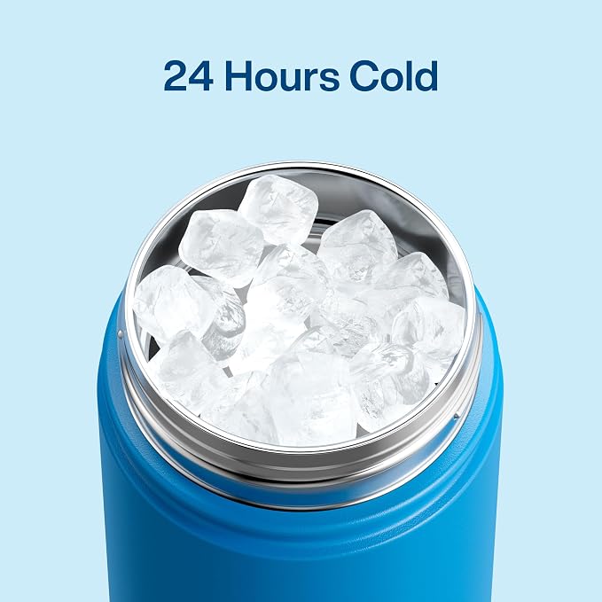 Kids Insulated Water Bottle - 12oz Stainless Steel Water Bottle with Dual Spouts - Image 4
