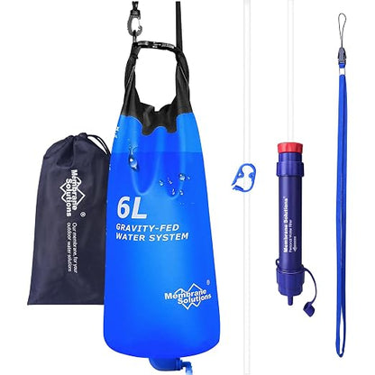 Membrane Solutions Gravity Water Filter Pro 6L, NSF/ANSI 42&372&401 Certified by MembraneSolutions