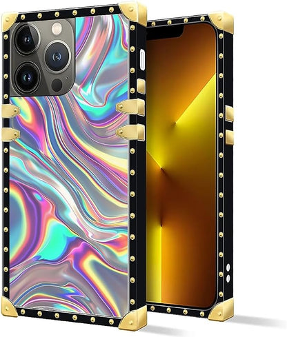 Compatible with iPhone 13 Pro Max Case, Holographic Abstract Iridescent - Image 2