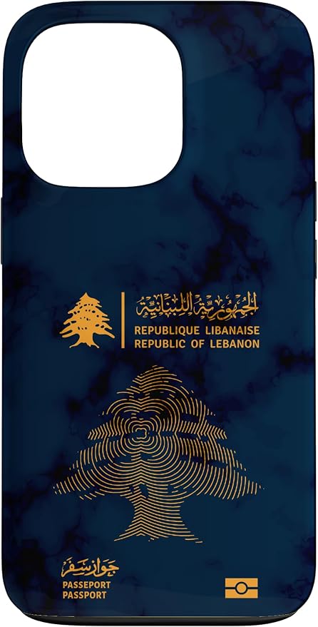 Lebanon, Lebanon Passport, Lebanon Flag, Lebanon map. Case by Unknown