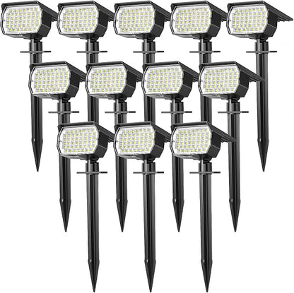 WENATY Solar Spot Lights Outdoor Waterproof IP65, 12 Pack Landscape Spotlights by WENATY