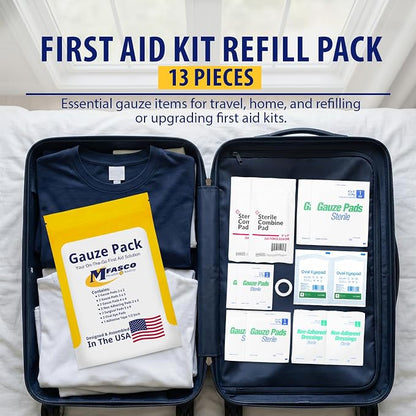 MFASCO First Aid Kit Refill Supplies Gauze Pack Refill - Image 4