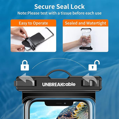 UNBREAKcable Waterproof Phone Pouch-2 Pack IPX8 Waterproof Phone Case - Image 6