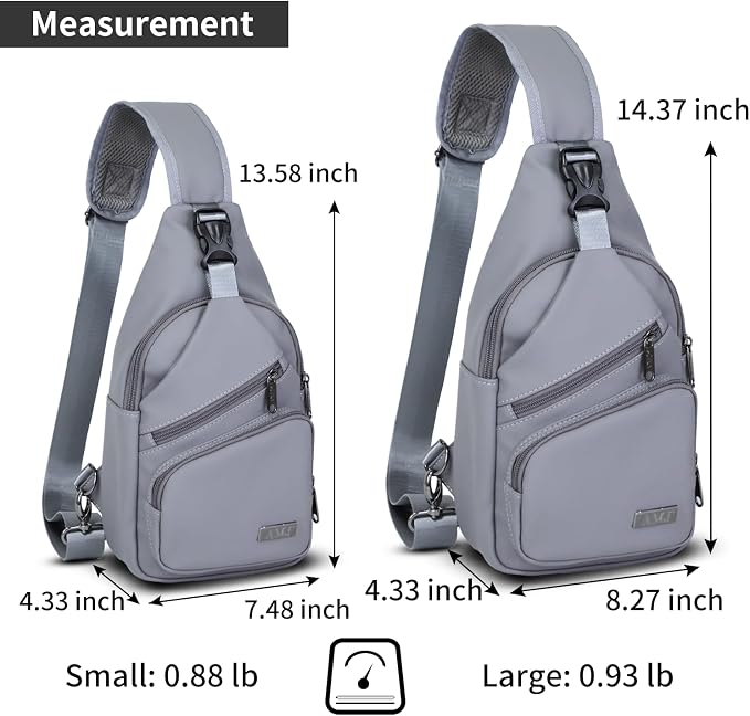 AMJ Crossbody Sling Bag Men Women, Casual Shoulder Backpack, Chest Daypack - Image 2