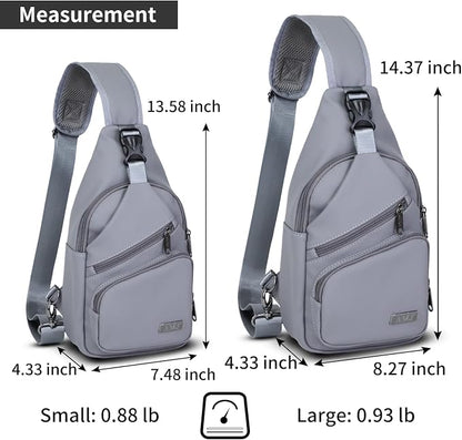 AMJ Crossbody Sling Bag Men Women, Casual Shoulder Backpack, Chest Daypack - Image 2