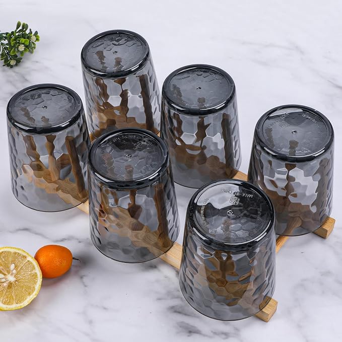 BPA-Free Plastic Tumblers 6 Pack | Reusable Dishwasher Safe | Stackable - Image 5
