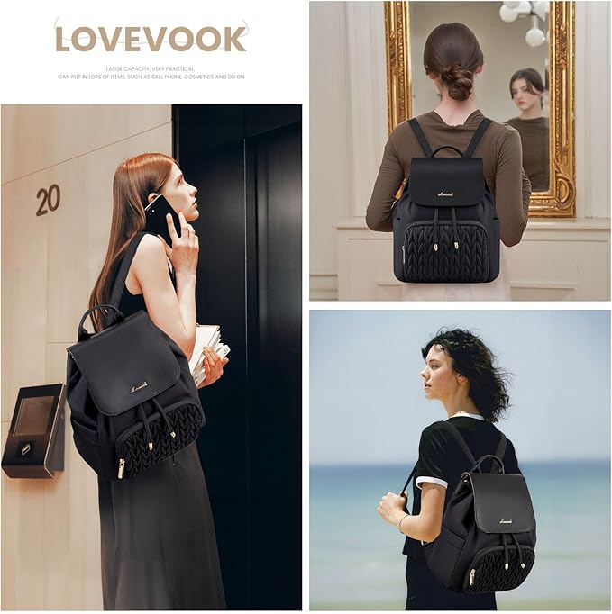 LOVEVOOK Backpack Purse for Women, Small Backpack for Women for Travel Work - Image 6