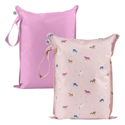 Tiny Twinkle Mess Proof Wet Bags | 2-Pack Reusable Waterproof Wet Bags by TinyTwinkle