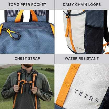 Tezos Juniper Daypack, Lightweight Hiking Backpack and Hydration Pack - Image 3