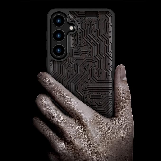 Carveit Wood Case for Galaxy S24 Plus Case Shockproof Protective Cover Unique - Image 2