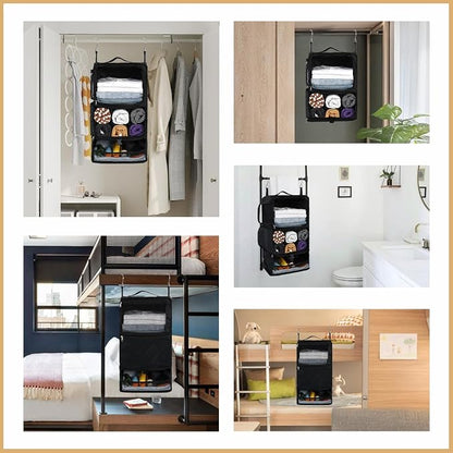 Surblue Hanging Shelves Travel Storage Bag Compression Packing Cube - Image 7