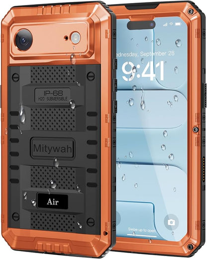 Mitywah Waterproof Case for iPhone Air, Military Grade Rugged Metal Case by Mitywah