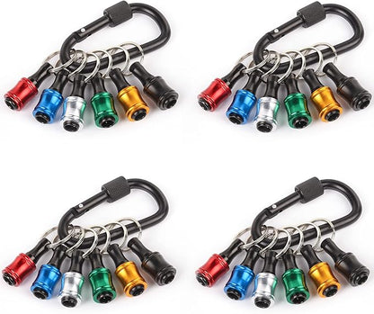 katerk 6pcs 1/4 inch Hex Shank Aluminum Alloy Screwdriver Bits Holder 4 Sets by Katerk