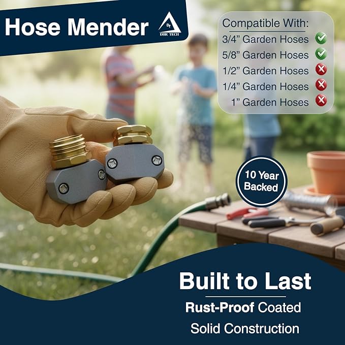 DBR Tech® Hose Repair Kit – Fix Leaks on 3/4 & 5/8 inch Garden Hoses - Image 2