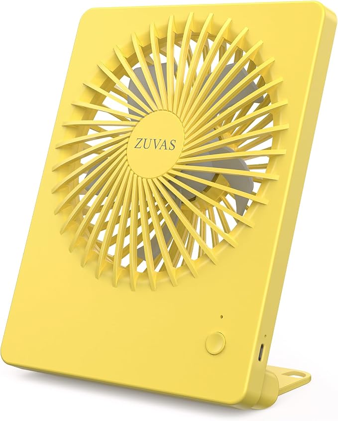 Zuvas Desk Fan Battery Operated Fan Rechargeable 180°Tilt Folding Personal Fan by Zuvas
