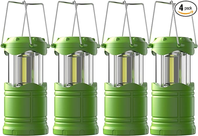 Lichamp LED Camping Lantern, 4 Pack Battery Powered Flashlight by Lichamp