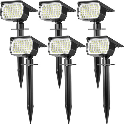 WENATY Solar Spot Lights Outdoor Waterproof IP65, 6 Pack Landscape Spotlights by WENATY
