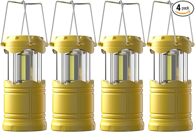 Lichamp LED Camping Lantern, 4 Pack Battery Powered Flashlight by Lichamp