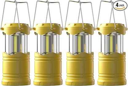 Lichamp LED Camping Lantern, 4 Pack Battery Powered Flashlight by Lichamp