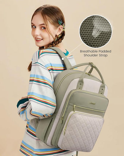 LOVEVOOK Laptop Backpack Purse for Women, 15.6" Laptop Bag for Travel - Image 2