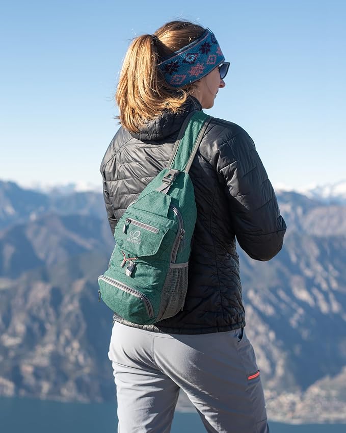 WATERFLY Packable Small Crossbody Sling Backpack Shoulder Chest Bag Daypack - Image 2