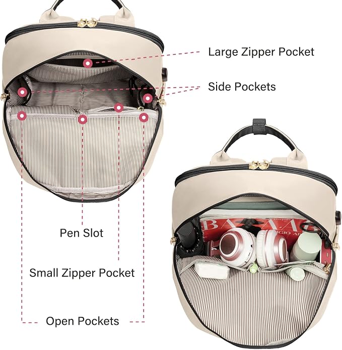 LOVEVOOK Laptop Backpack for Women Men 15.6 Inch Laptop Bag - Image 3