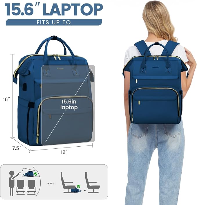 LOVEVOOK Laptop Backpack for Women, 15.6 Inch Professional Womens Travel - Image 5