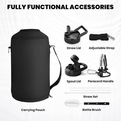 RAYMYLO One Gallon Water Bottle Insulated, Triple Walled Vacuum Stainless Steel - Image 6