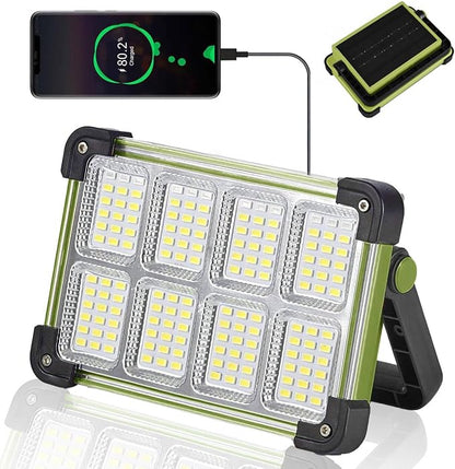 YXQUA 120W Solar Rechargeable Work Light, 144 LED Portable Flood Light by YXQUA